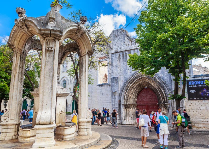 The ruins of Carmo Convent and church, that were damaged during the earthquake in city, nowadays it place houses the Archaeological Museum. The ruins of Carmo Convent and church, that were damaged during the earthquake in city, nowadays it place houses the Archaeological Museum