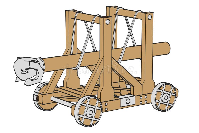 Cartoon image of battering ram. Cartoon image of battering ram