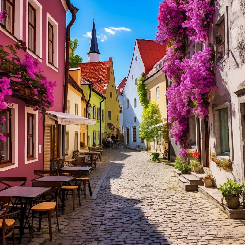 塔林，爱沙尼亚的迷人景象 库存图片