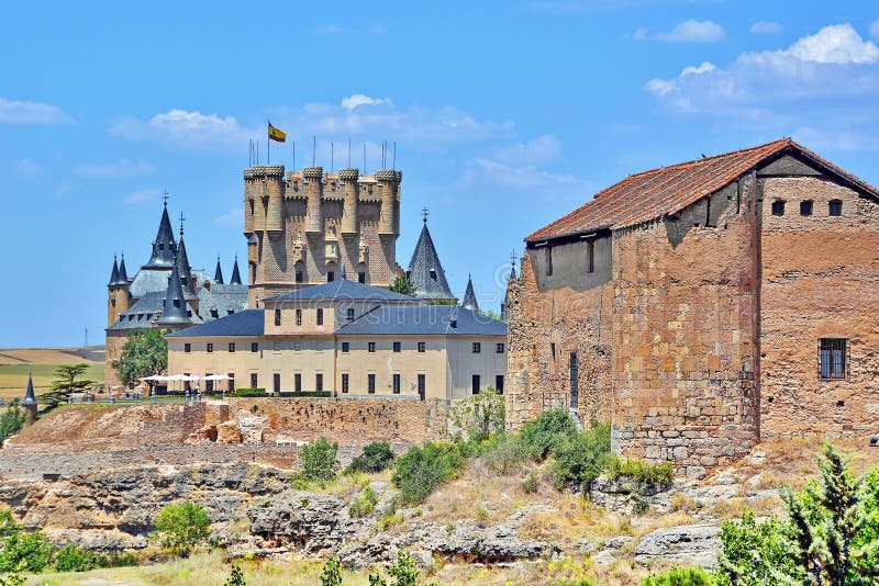 The Alcazar of Segovia castle in Spain. The Alcazar of Segovia castle in Spain