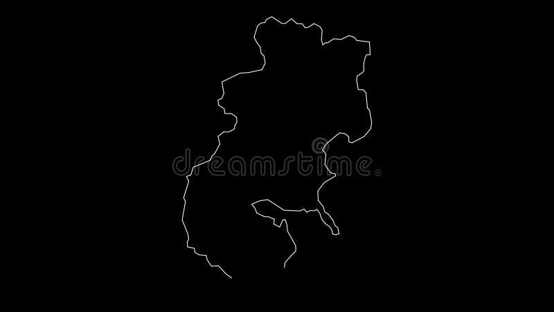 塞提省地图尼泊尔轮廓动画 影视素材