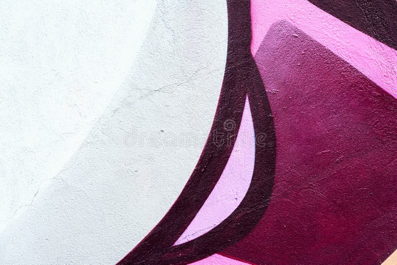 墙壁的美好的片段有街道画，街道艺术细节的  在城市的抽象创造性的图画时尚颜色