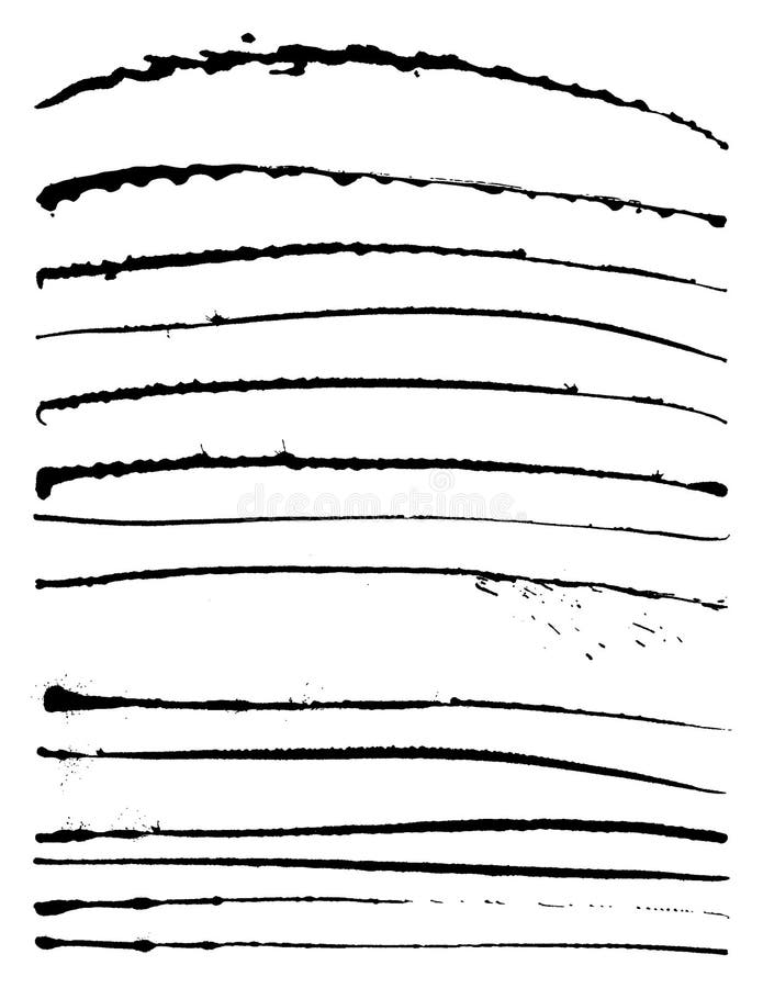 Ink splat lines on white background. Ink splat lines on white background.