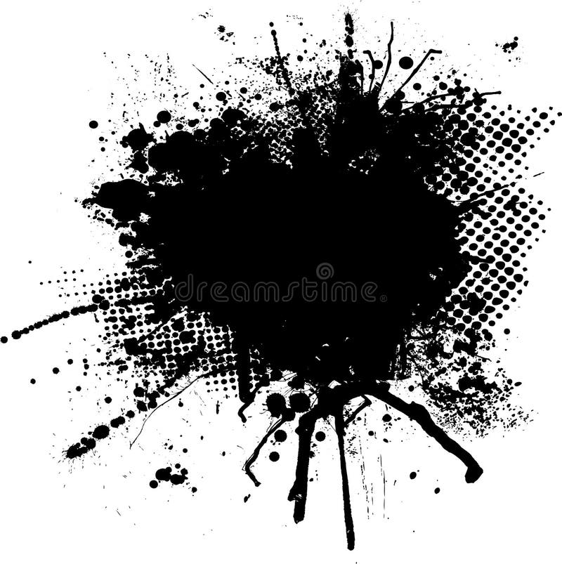 Black and white ink splodge with room for your own text. Black and white ink splodge with room for your own text