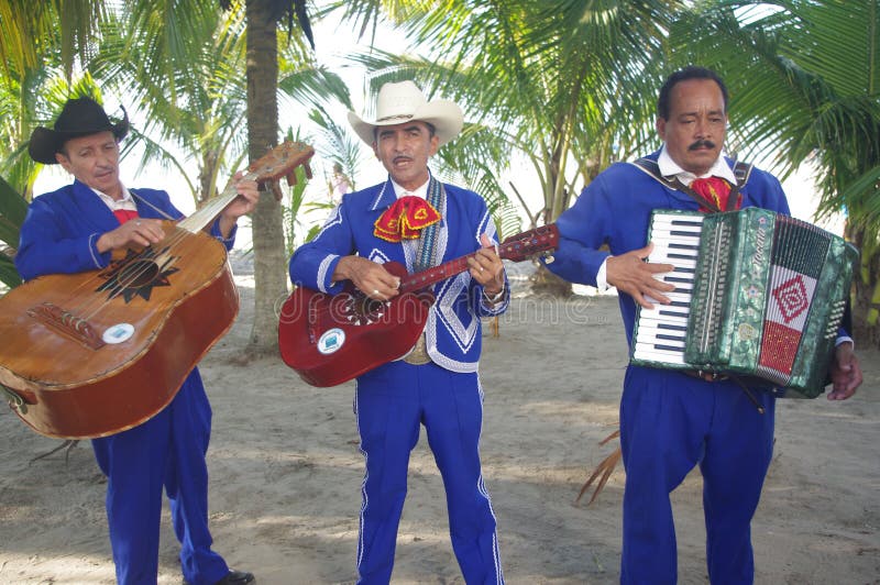 Latin American Folk ensemble playing at the beach. Latin American Folk ensemble playing at the beach