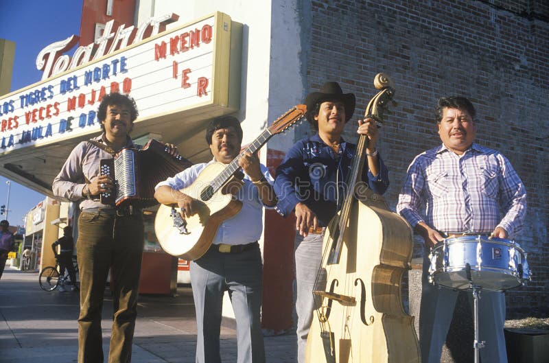 Mexican street musicians, Oxnard, CA. Mexican street musicians, Oxnard, CA