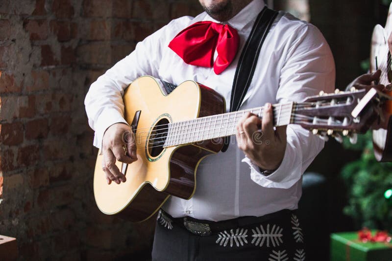 Traditional Mexican musician mariachi in the studio. Traditional Mexican musician mariachi in the studio
