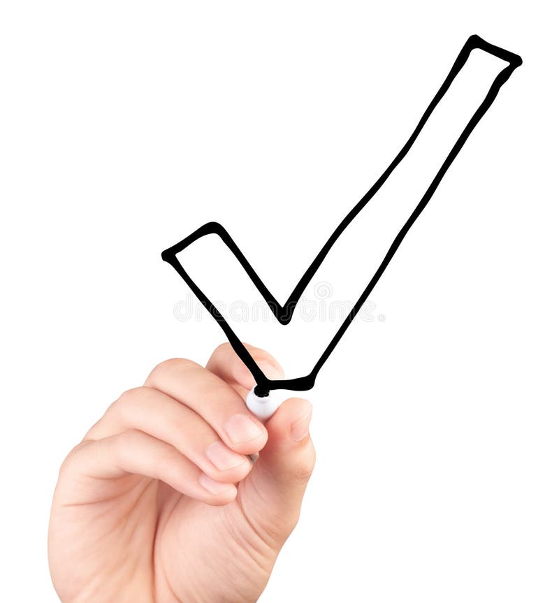 手绘对勾 库存图片