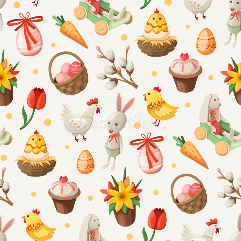 Seamless easter pattern. Vector eps10. Seamless easter pattern. Vector eps10