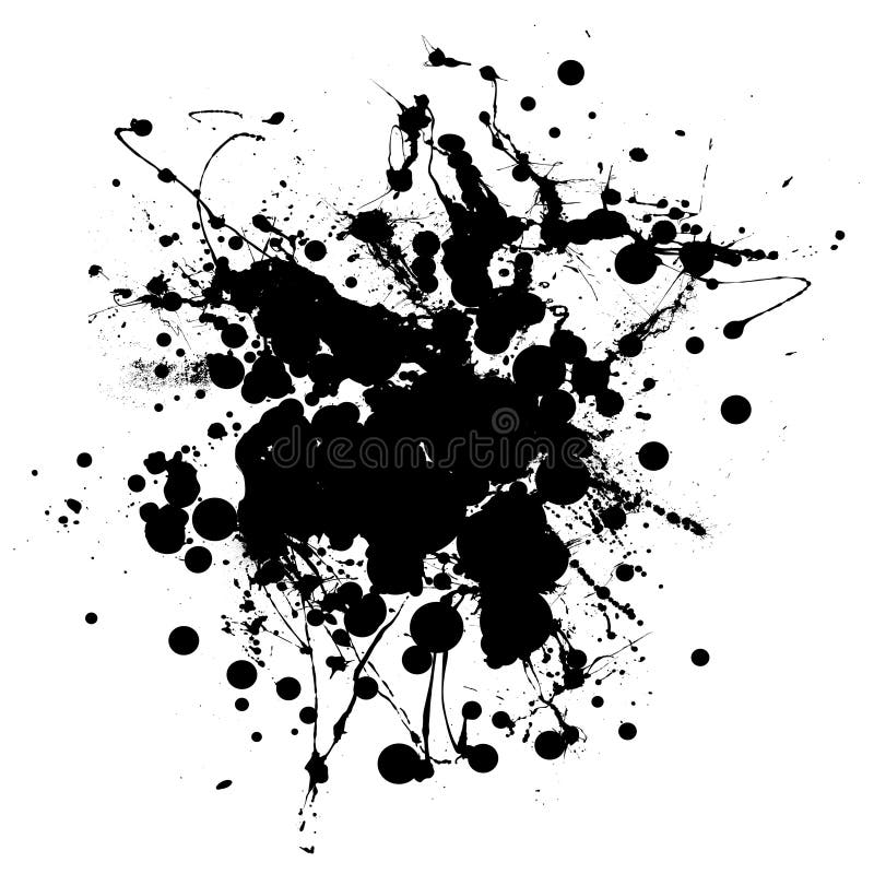 Black and white ink splat with room to add copy. Black and white ink splat with room to add copy