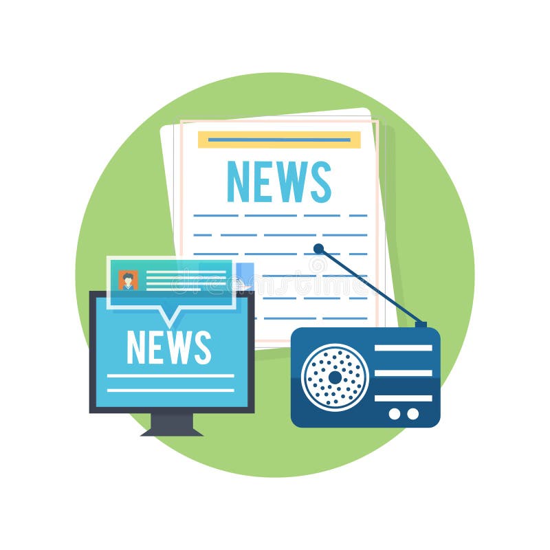 Mass media journalism news concept flat business icons of newspaper paparazzi profession live radio for infographics design web elements. Mass media journalism news concept flat business icons of newspaper paparazzi profession live radio for infographics design web elements