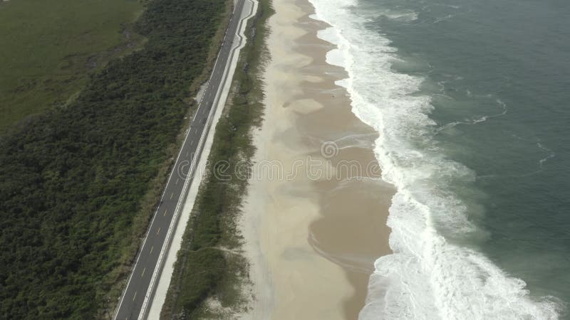 大海路海滩无人机空中视景.