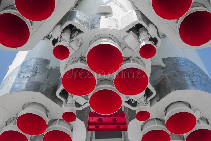 Space rocket engine close up. Space rocket engine close up