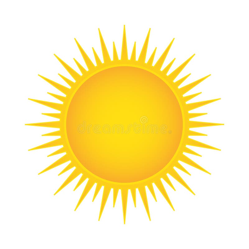 Sun vector design illustration isolated. Sun vector design illustration isolated