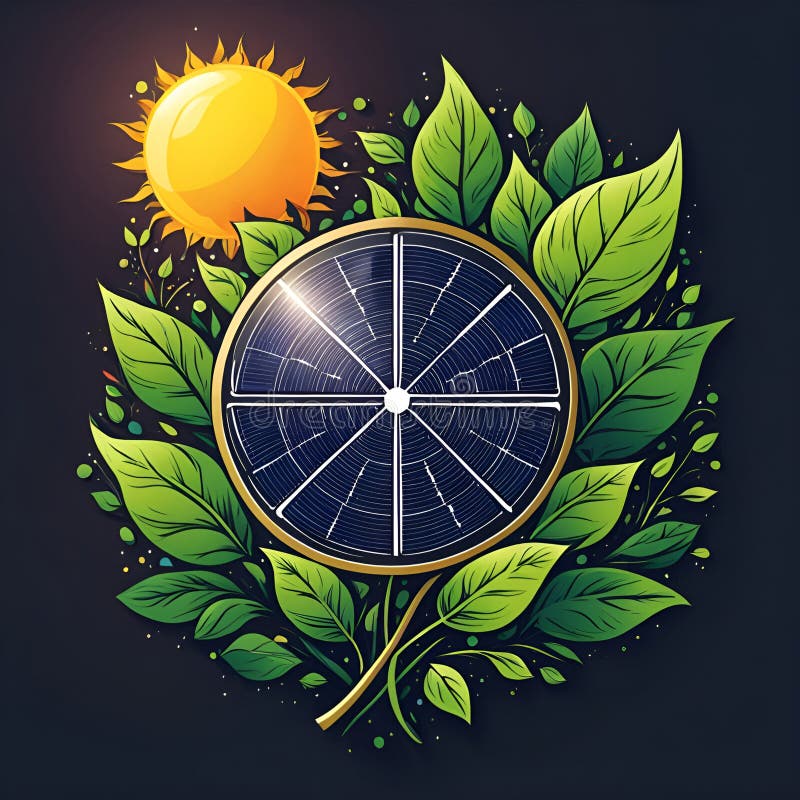 太阳能电池板纹章 皇族释放例证