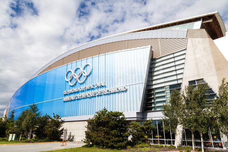 The Richmond Olympic Oval in the city of Richmond, BC. It was built for the 2010 Winter Olympics and was originally configured with an speed skating rink. It has since been reconfigured and now serves as a community multi-sport park. The Richmond Olympic Oval in the city of Richmond, BC. It was built for the 2010 Winter Olympics and was originally configured with an speed skating rink. It has since been reconfigured and now serves as a community multi-sport park.