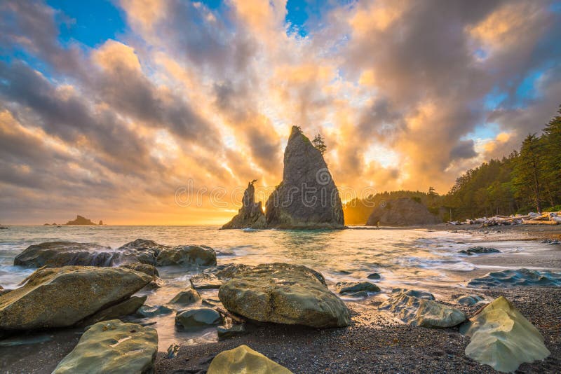 Olympic National Park, Washington, USA at Rialto Beach. Olympic National Park, Washington, USA at Rialto Beach.