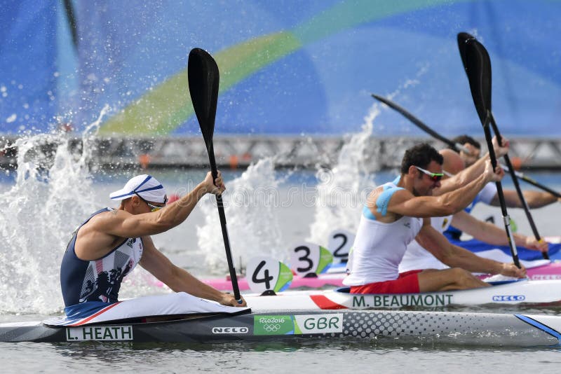 Rio de Janeiro, Brazil. August 20, 2016. CANOE SPRINT - HEATH Liam (GBR) during Men's Kayak single 200m at the 2016 Summer Olympic Games in Rio de Janeiro. Rio de Janeiro, Brazil. August 20, 2016. CANOE SPRINT - HEATH Liam (GBR) during Men's Kayak single 200m at the 2016 Summer Olympic Games in Rio de Janeiro.