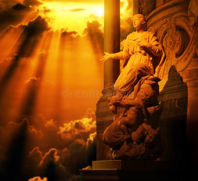 罗马-天使大理石象与thornsin教会Basilica Di Sant'安德里亚 罗马-天使大理石象与thornsin教会Basilica Di Sant'安德里亚