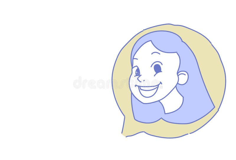 女性顶头闲谈泡影外形象妇女具体化支助服务电话中心概念剪影乱画字符画象 向量例证 女性顶头闲谈泡影外形象妇女具体化支助服务电话中心概念剪影乱画字符画象 向量例证