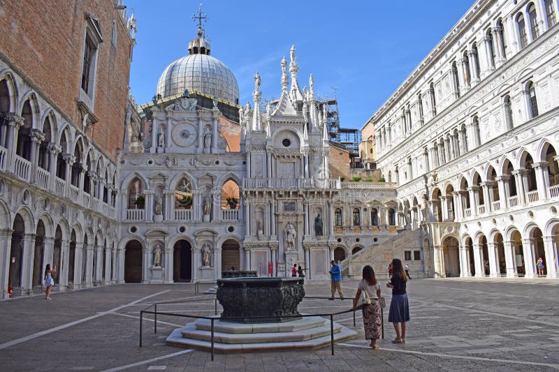 Doge`s Palace in Venice in Italy Europe. Doge`s Palace in Venice in Italy Europe