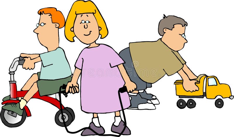 Download 娱乐时间 库存例证. 插画 包括有 三轮车, trike, 娱乐时间, 男朋友, 玩具, 上涨, 卡车, 女孩 - 56566