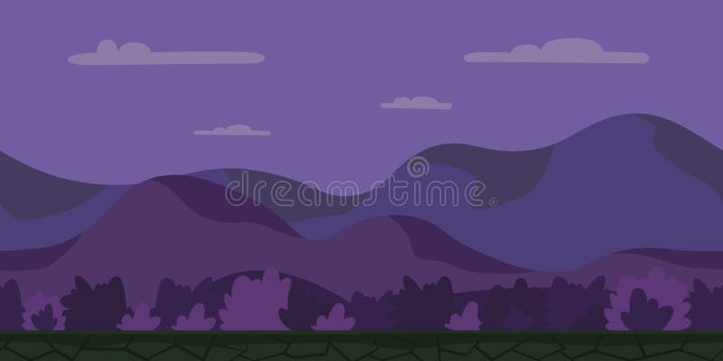 娱乐游戏的无缝的无止境的动画片背景 与灌木的夜多小山风景 也corel凹道例证向量 皇族释放例证 娱乐游戏的无缝的无止境的动画片背景 与灌木的夜多小山风景 也corel凹道例证向量 皇族释放例证