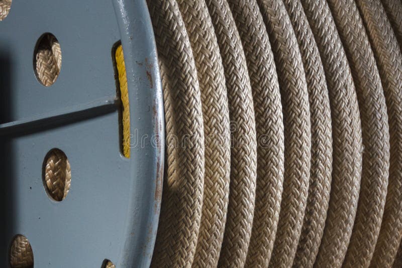 Coil of rope on Battleship Wisconsin (BB-64) in Norfolk Harbor, Virginia. Coil of rope on Battleship Wisconsin (BB-64) in Norfolk Harbor, Virginia