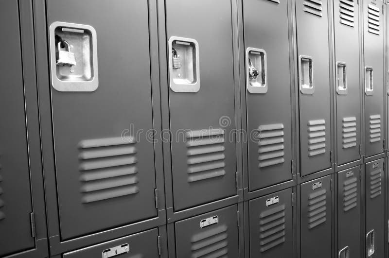 学生衣物柜大学学校校园走廊储藏库 免版税图库摄影