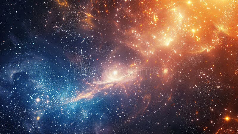 宇宙星云 : 色彩和星光的交响曲 向量例证