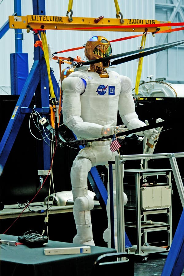 Houston, TX, USA - Jan. 23 2015: Robonaut robot astronaut prototype at the Johnson Space center mockup facility in Houston, TX. Houston, TX, USA - Jan. 23 2015: Robonaut robot astronaut prototype at the Johnson Space center mockup facility in Houston, TX.