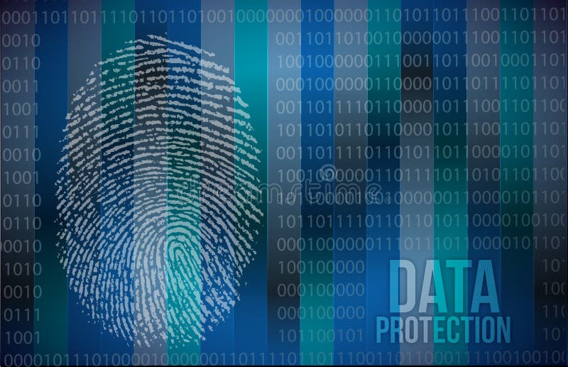 Security concept: fingerprint and data protection illustration design. Security concept: fingerprint and data protection illustration design