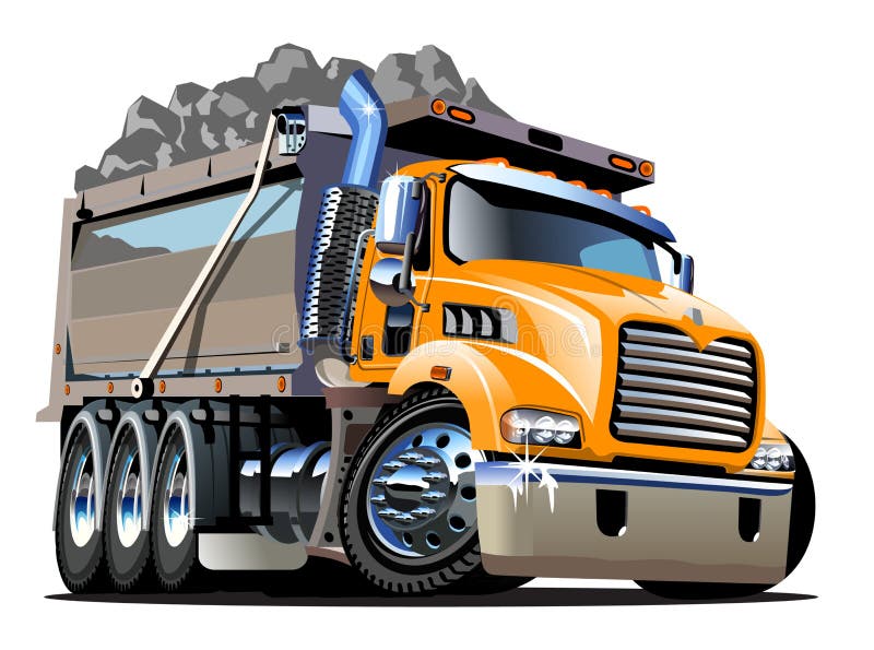 Vector Cartoon Dump Truck. Available EPS-10 vector format separated by groups and layers for easy edit. Vector Cartoon Dump Truck. Available EPS-10 vector format separated by groups and layers for easy edit