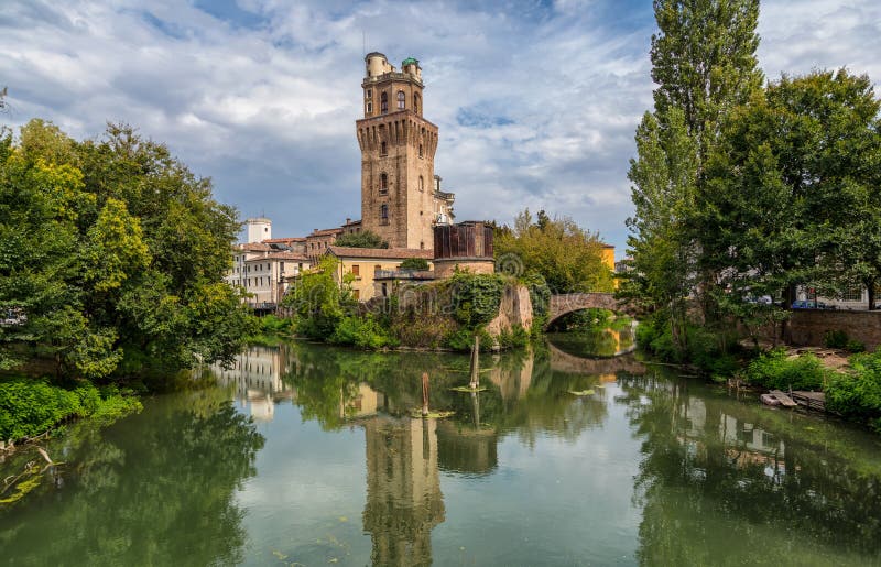 The tower in Padua, known as Galileo`s Observatory in Padova, Italy. The tower in Padua, known as Galileo`s Observatory in Padova, Italy