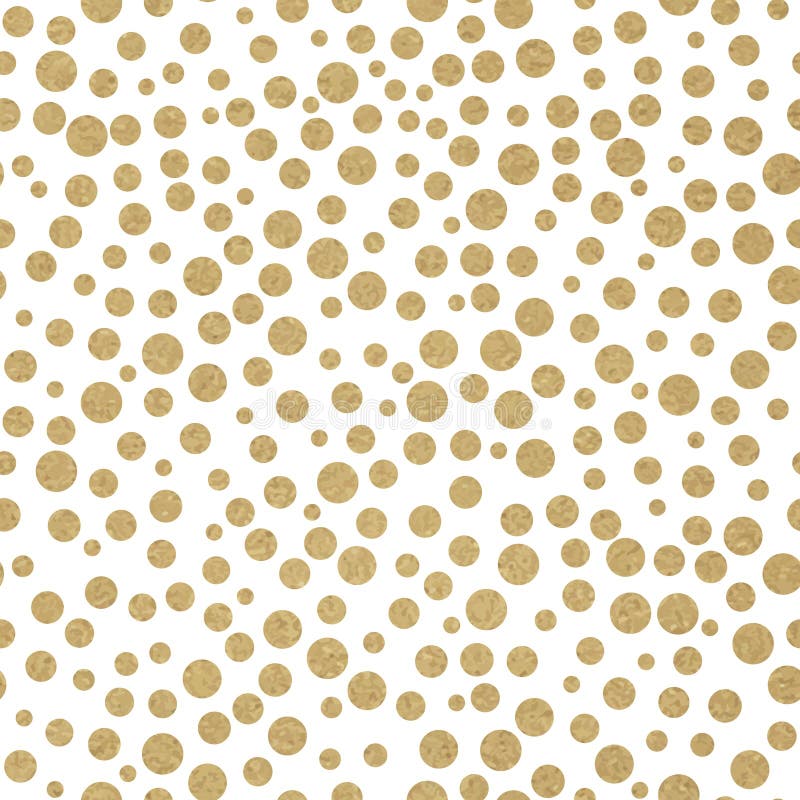 Vector gold yellow textured seamless pattern thigh circle polka dots. Vector gold yellow textured seamless pattern thigh circle polka dots