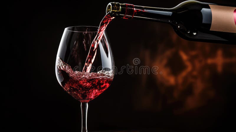 封闭酒瓶和玻璃杯 皇族释放例证
