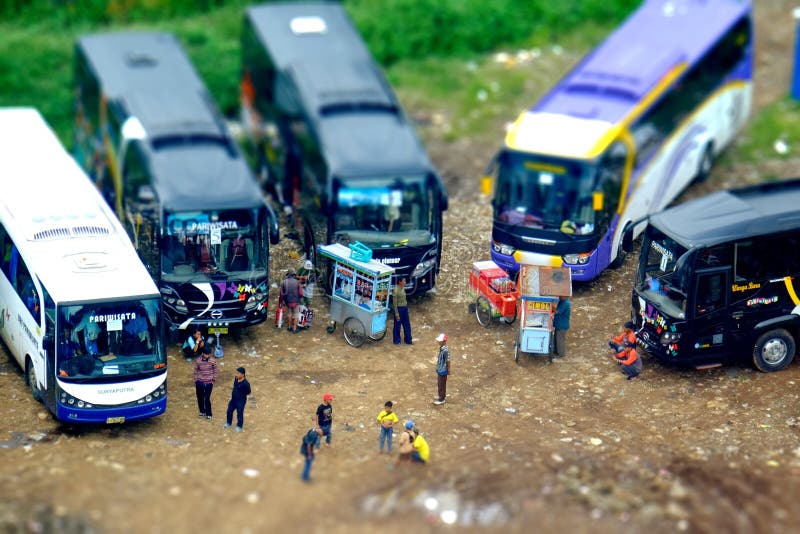 小组公共汽车停车处 库存图片