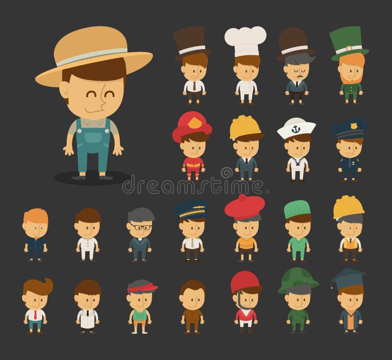 Group of professions cartoon characters , eps10 vector format. Group of professions cartoon characters , eps10 vector format
