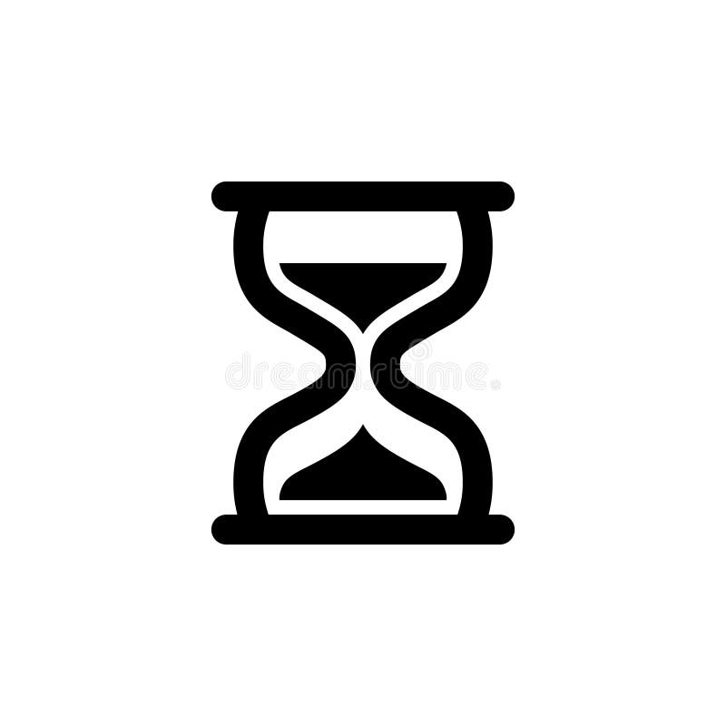 Hour glass vector icon on separated white background. Variant No. 2. Hour glass vector icon on separated white background. Variant No. 2