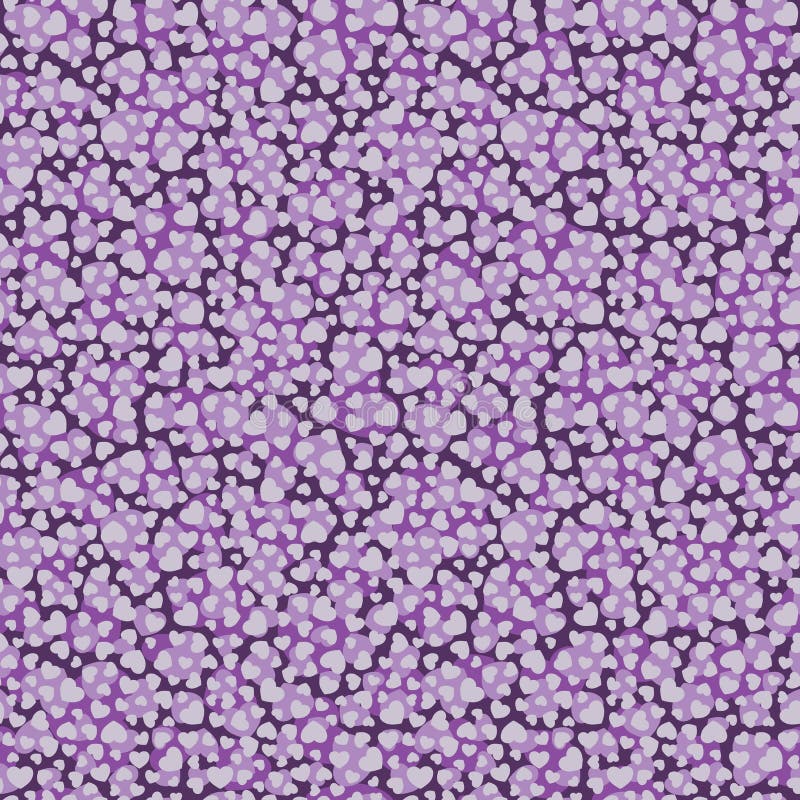小爱心无缝图案背景的层状紫色纹理
