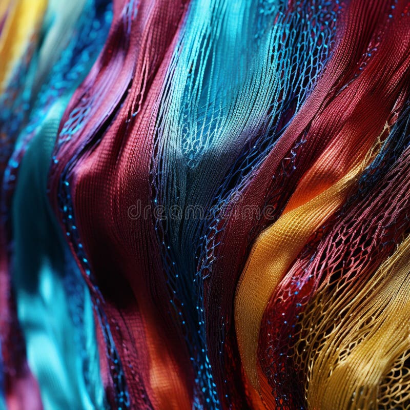 Get ready to be captivated by this macro shot of fabric textures! Titled &#x27;Weaving Whispers: Capturing Textile Secrets in Macro,&#x27; this mesmerizing image reveals the hidden stories and secrets woven within the fabric. The close-up view showcases intricately woven threads where vibrant colors dance harmoniously, evoking a sense of curiosity and mystery. The image leaves viewers mesmerized, yearning to unravel the enigmatic tales whispered by the textile. The art style chosen enhances the rich texture and vibrant hues, highlighting the beauty found in the minutiae of the weaving process. AI generated. Get ready to be captivated by this macro shot of fabric textures! Titled &#x27;Weaving Whispers: Capturing Textile Secrets in Macro,&#x27; this mesmerizing image reveals the hidden stories and secrets woven within the fabric. The close-up view showcases intricately woven threads where vibrant colors dance harmoniously, evoking a sense of curiosity and mystery. The image leaves viewers mesmerized, yearning to unravel the enigmatic tales whispered by the textile. The art style chosen enhances the rich texture and vibrant hues, highlighting the beauty found in the minutiae of the weaving process. AI generated