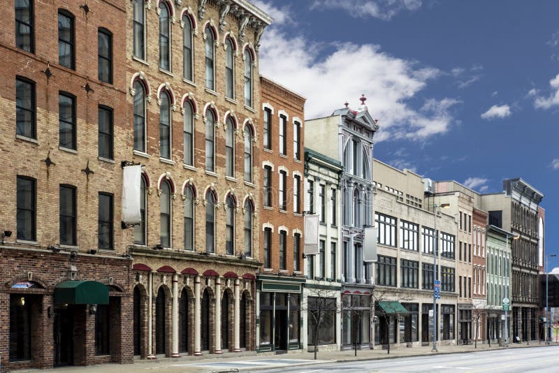 小镇主街 库存图片