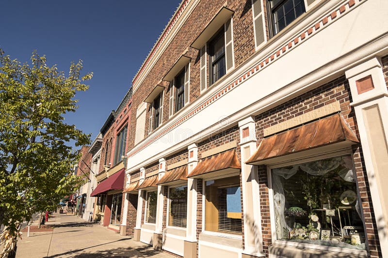 小镇主街 库存图片