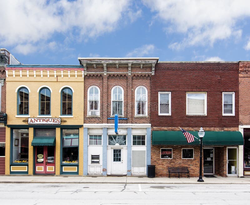 小镇大街 免版税库存图片