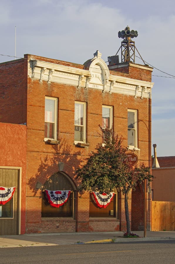 小镇市政厅 库存照片