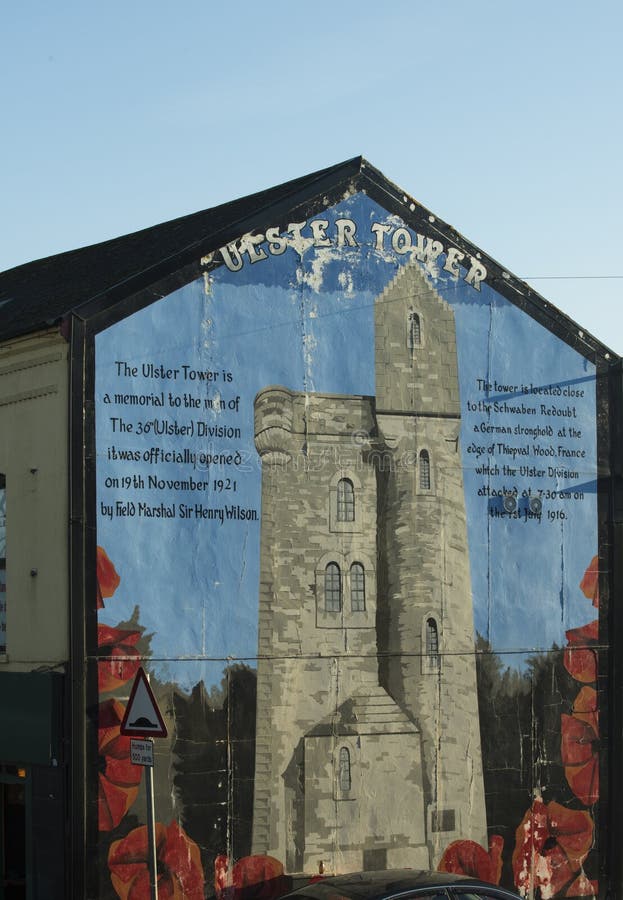 贝尔法斯特爱尔兰政治墙壁艺术 免版税库存照片