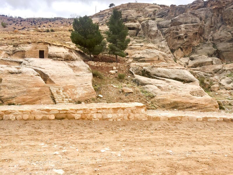 岩石在古城Petra 免版税图库摄影 岩石在古城Petra 免版税图库摄影