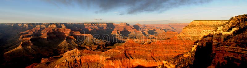 Orange glow in the Grand Canyon Sunset. Orange glow in the Grand Canyon Sunset