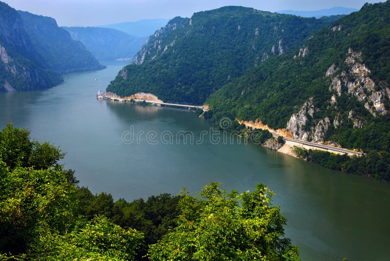 Danube valley Veliki Kazan on the Serbian-Romanian border. Danube valley Veliki Kazan on the Serbian-Romanian border