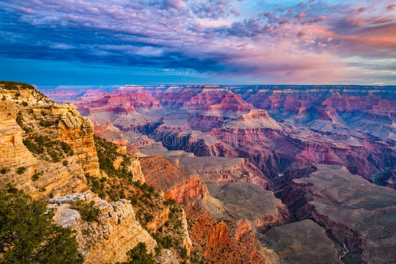 Grand Canyon, Arizona, USA at dawn from the south rim. Grand Canyon, Arizona, USA at dawn from the south rim.